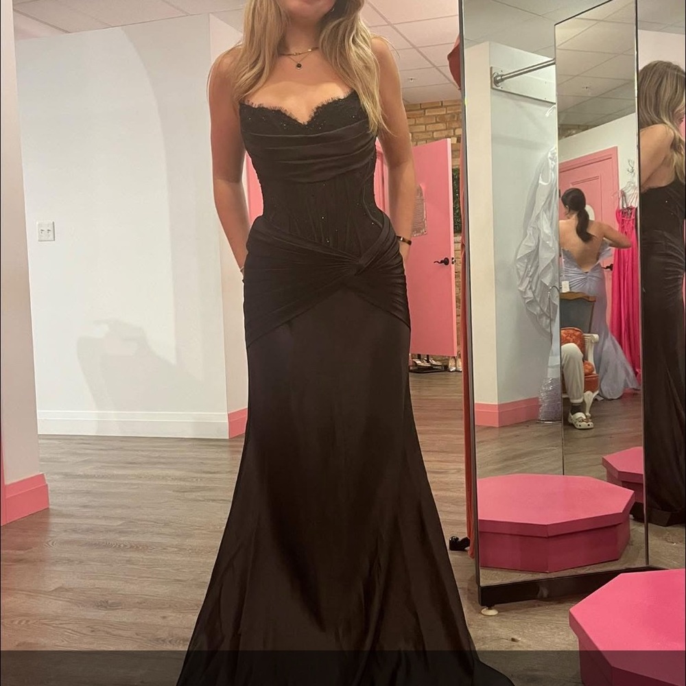 Sugar Black Beaded Prom Dress